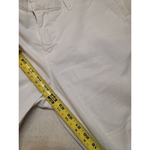 Frank & Eileen Wicklow The Italian Chino Cropped Raw Hem White Twill Pants Sz 10 - Picture 8 of 11